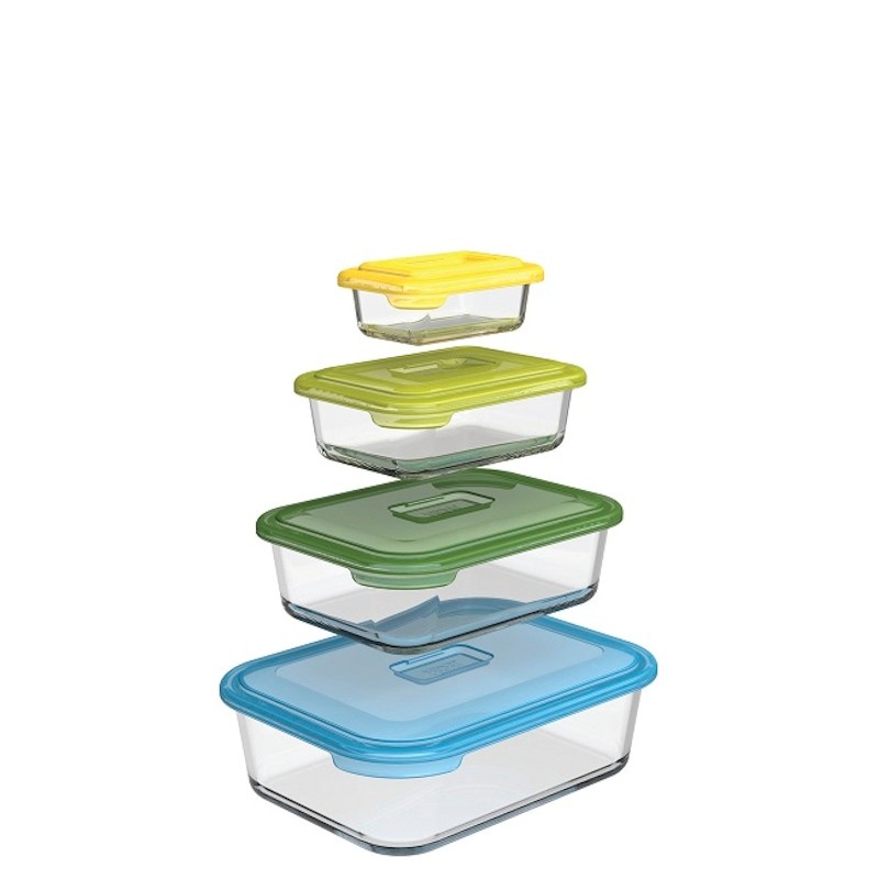 Joseph Joseph Nest Glass Storage zestaw 4 szklanych pojemnikw