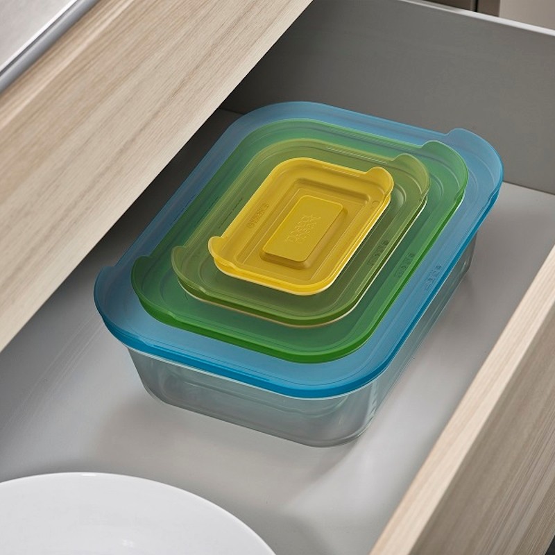 Joseph Joseph Nest Glass Storage zestaw 4 szklanych pojemnikw