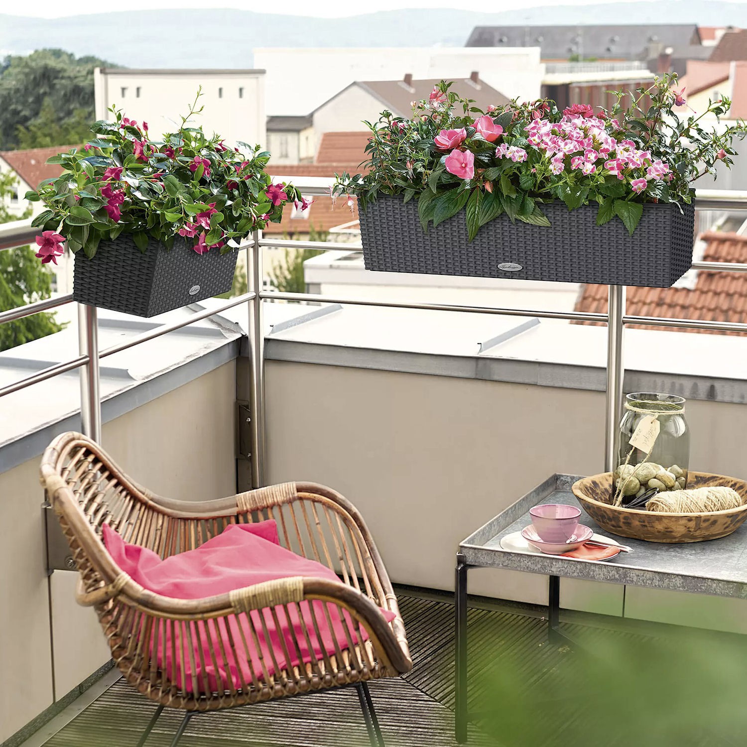 Lechuza Balconera Cottage donica matowa z wyjmowanym wkadem