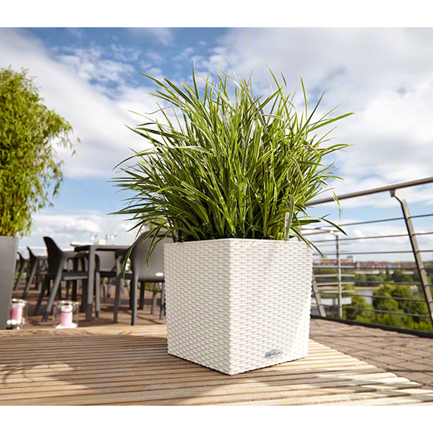 Lechuza Cube Cottage donica matowa z wyjmowanym wk�adem