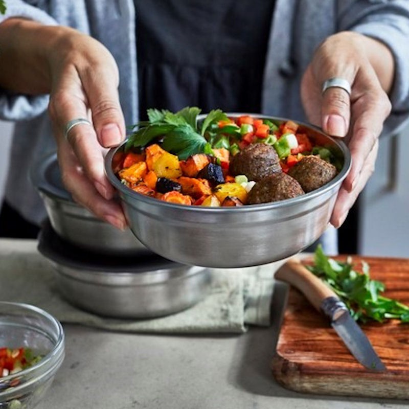 Black + Blum MULTIFUNCTION FR Lunchbox stalowy okrgy