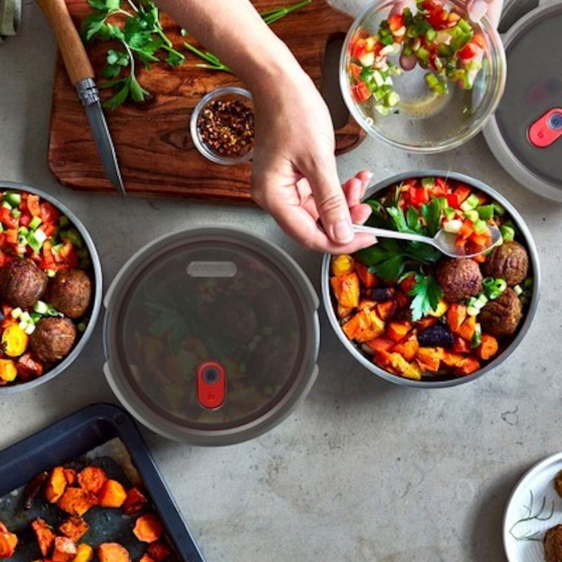 Black + Blum MULTIFUNCTION FR Lunchbox stalowy okrgy