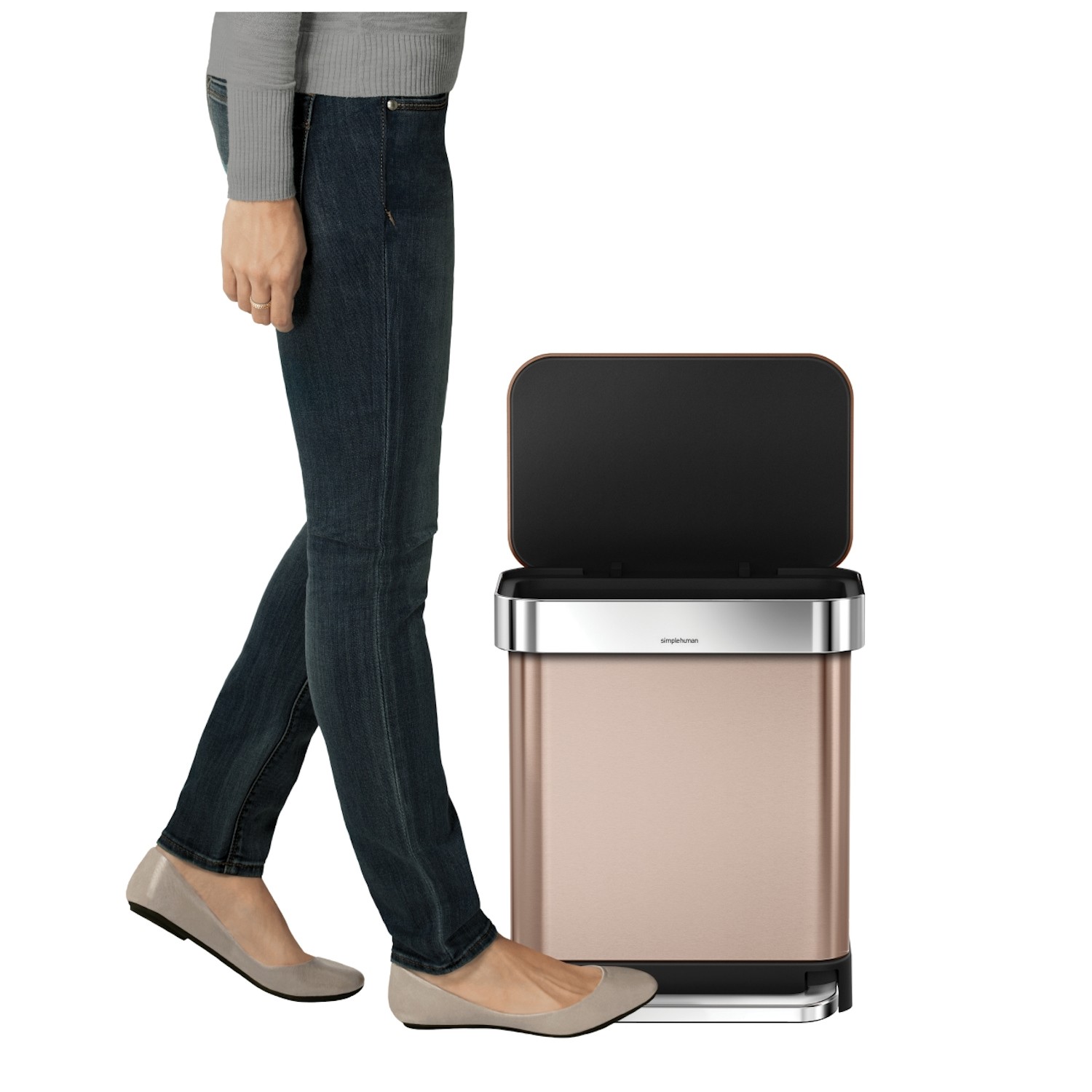 Kosz pedałowy na śmieci simplehuman LINER POCKET CW2032 najlepszy design