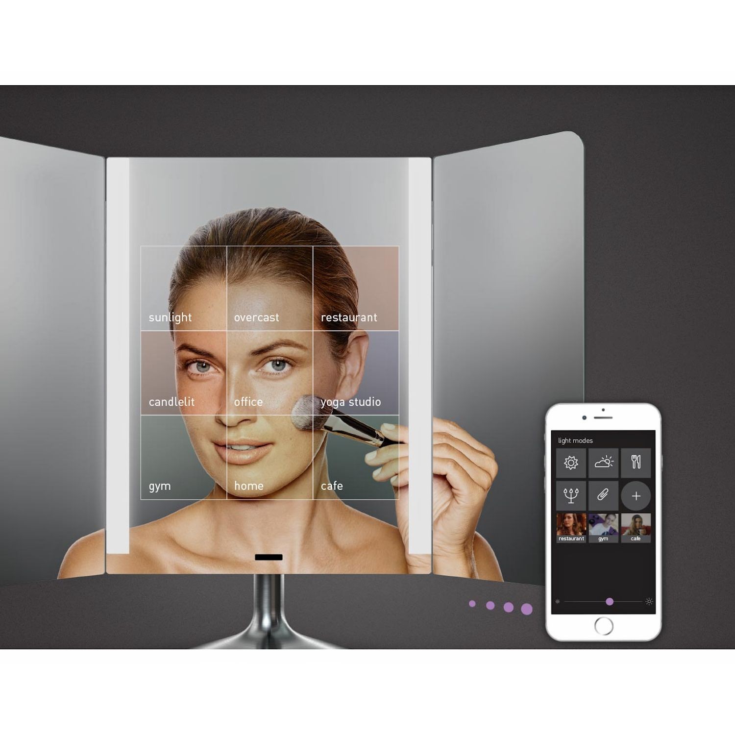 simplehuman Wide-view Pro lustro sensorowe bezprzewodowe