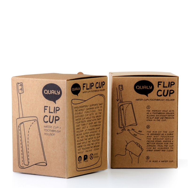 QUALY Flip Cup Kubek ze stojakiem na szczoteczki
