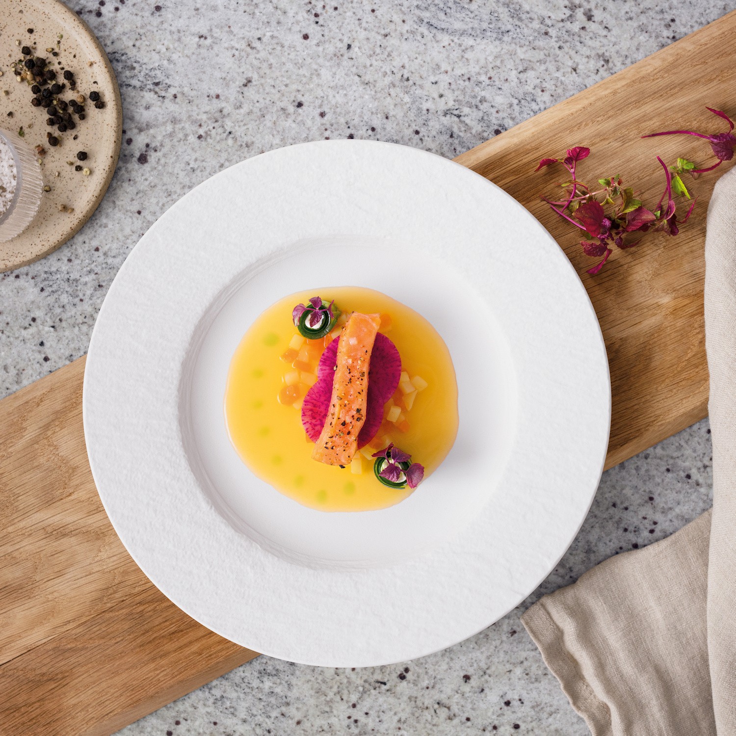 Villeroy & Boch Manufacture Rock Blanc Talerz paski