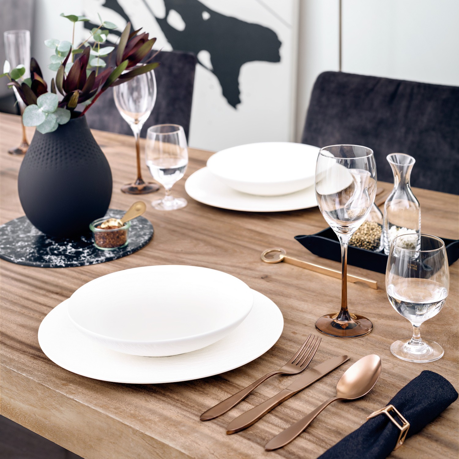 Villeroy & Boch Manufacture Rock Blanc Talerz paski