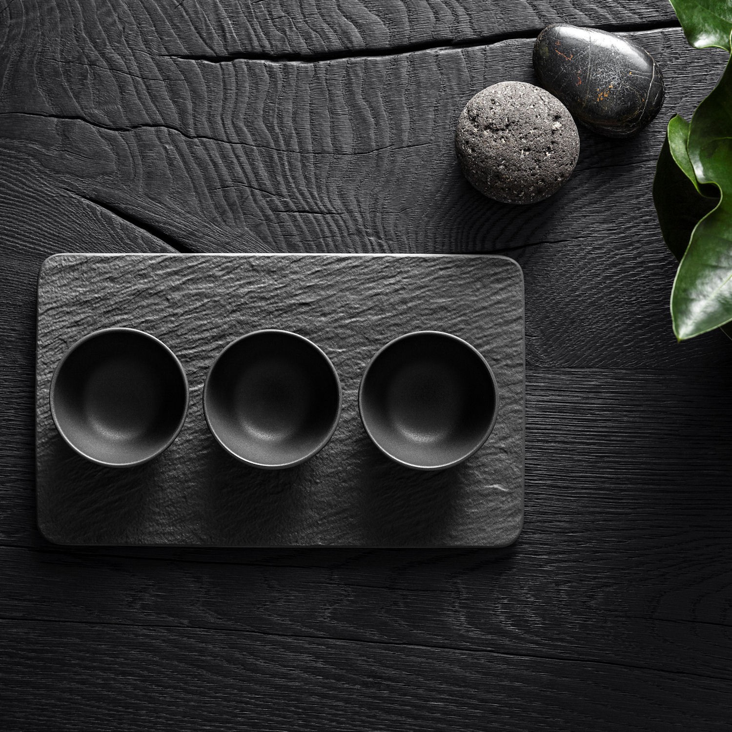 Villeroy & Boch Manufacture Rock zestaw miseczek do dip�w