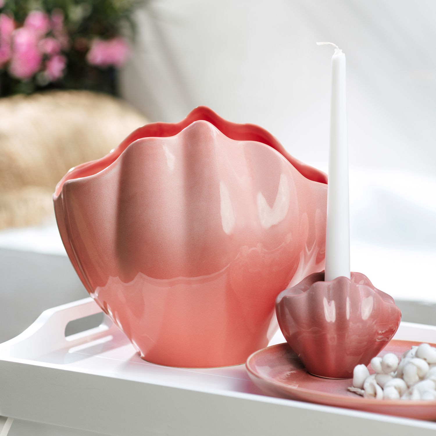 Villeroy & Boch Perlemor Home wazon w ksztacie muszli
