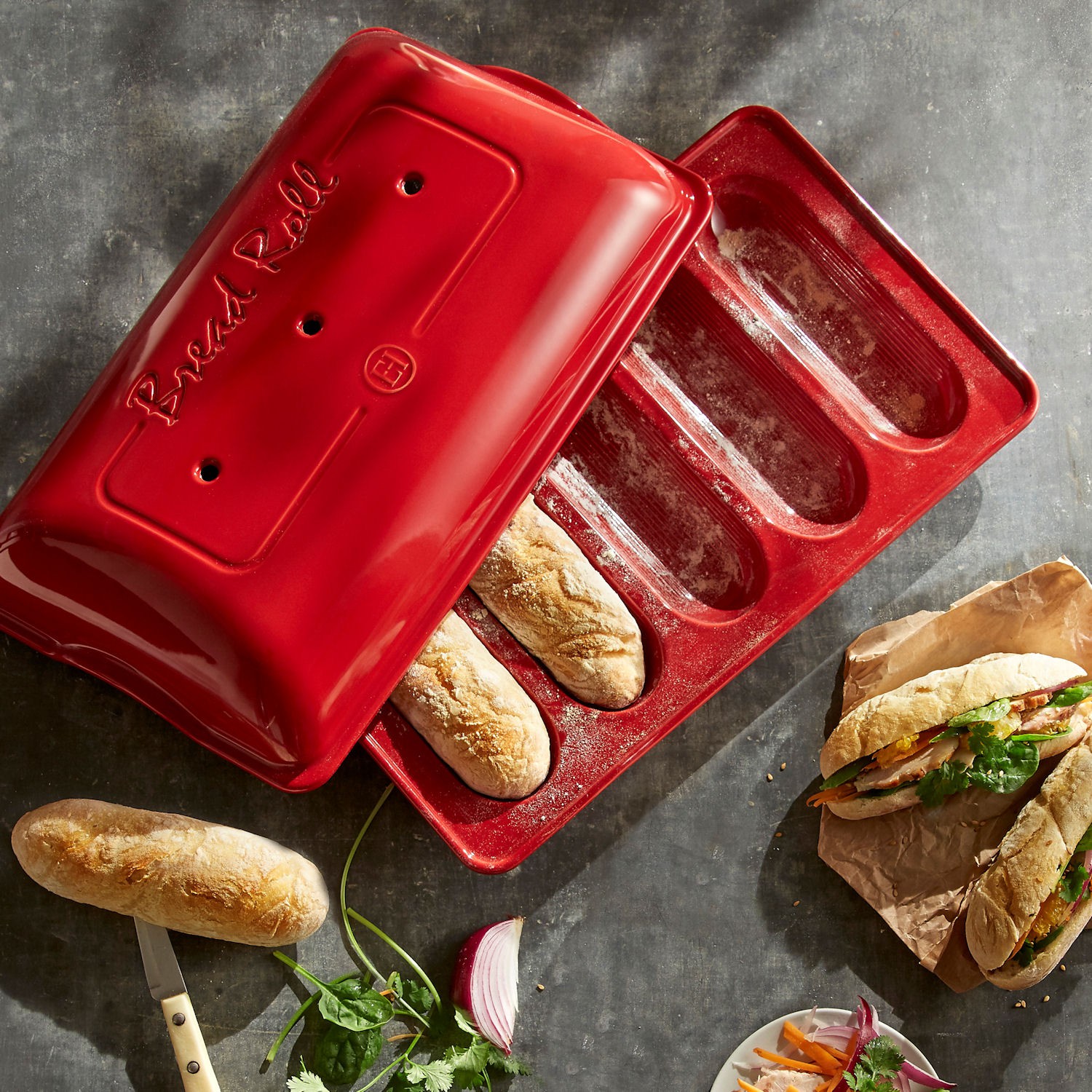 Emile Henry forma do wypieku 5 mini bagietek