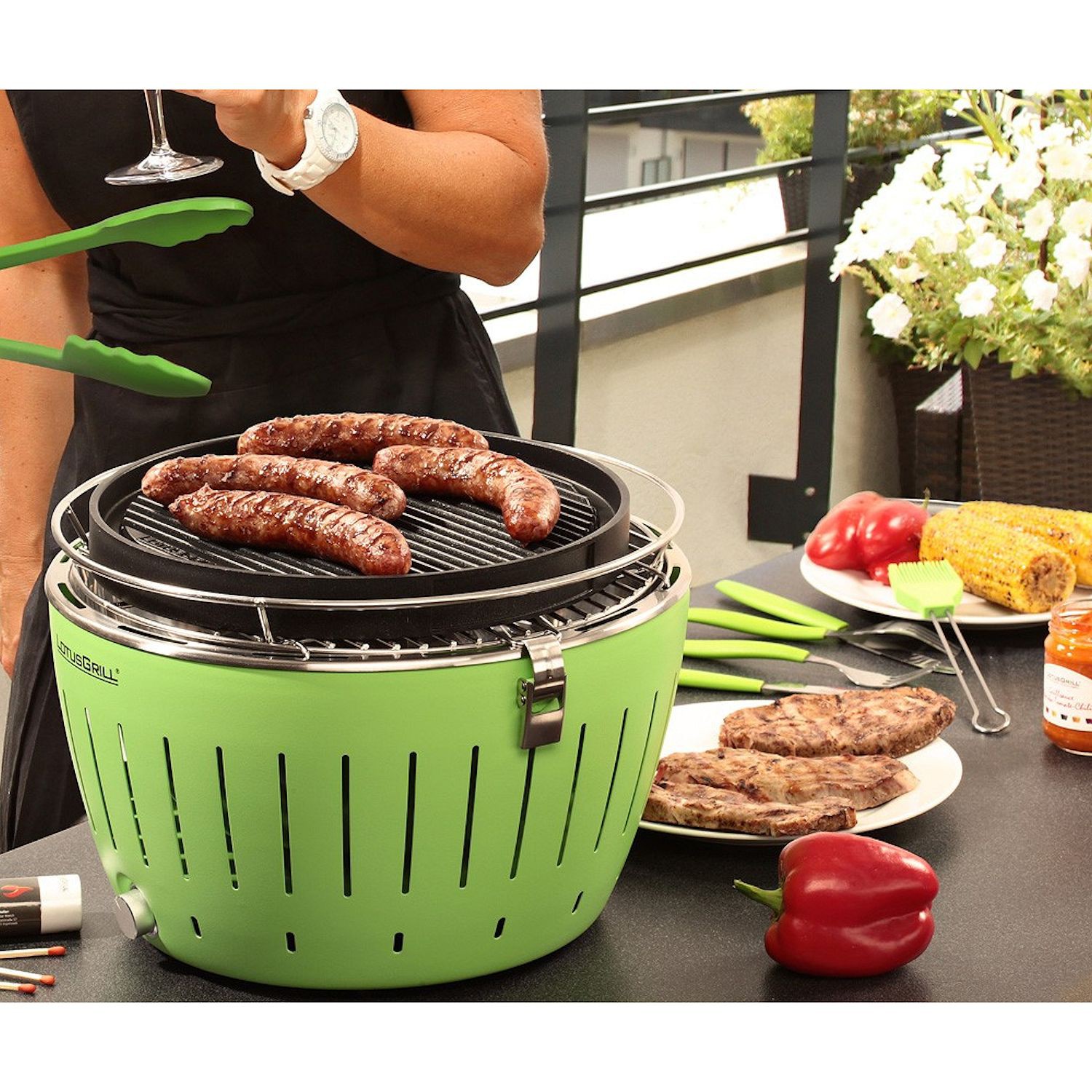 Grill w glowy LotusGrill Lotus Mini stal szlachetna z pow ok LG G OR 280 najlepszy design