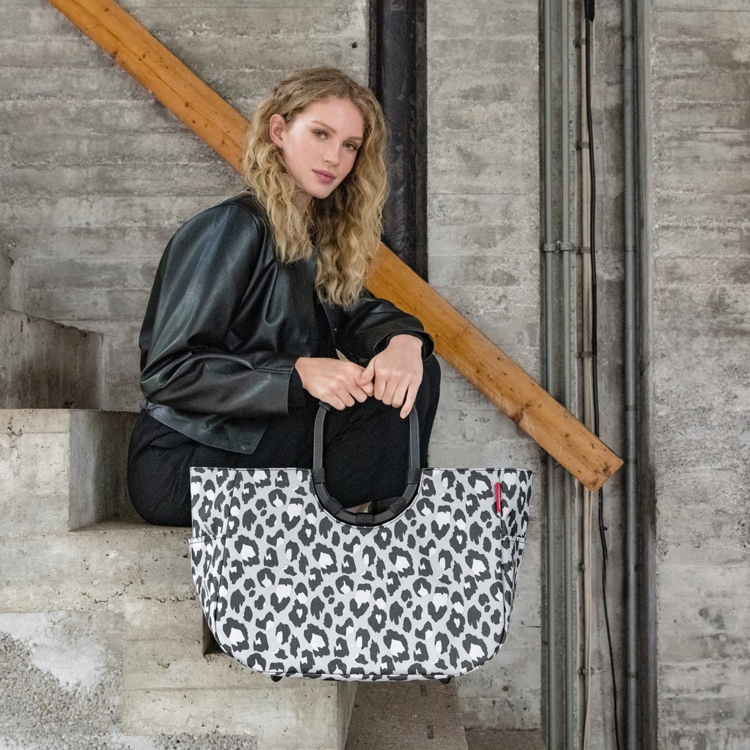 Reisenthel LOOPSHOPPER L FRAME, leo nero Torba