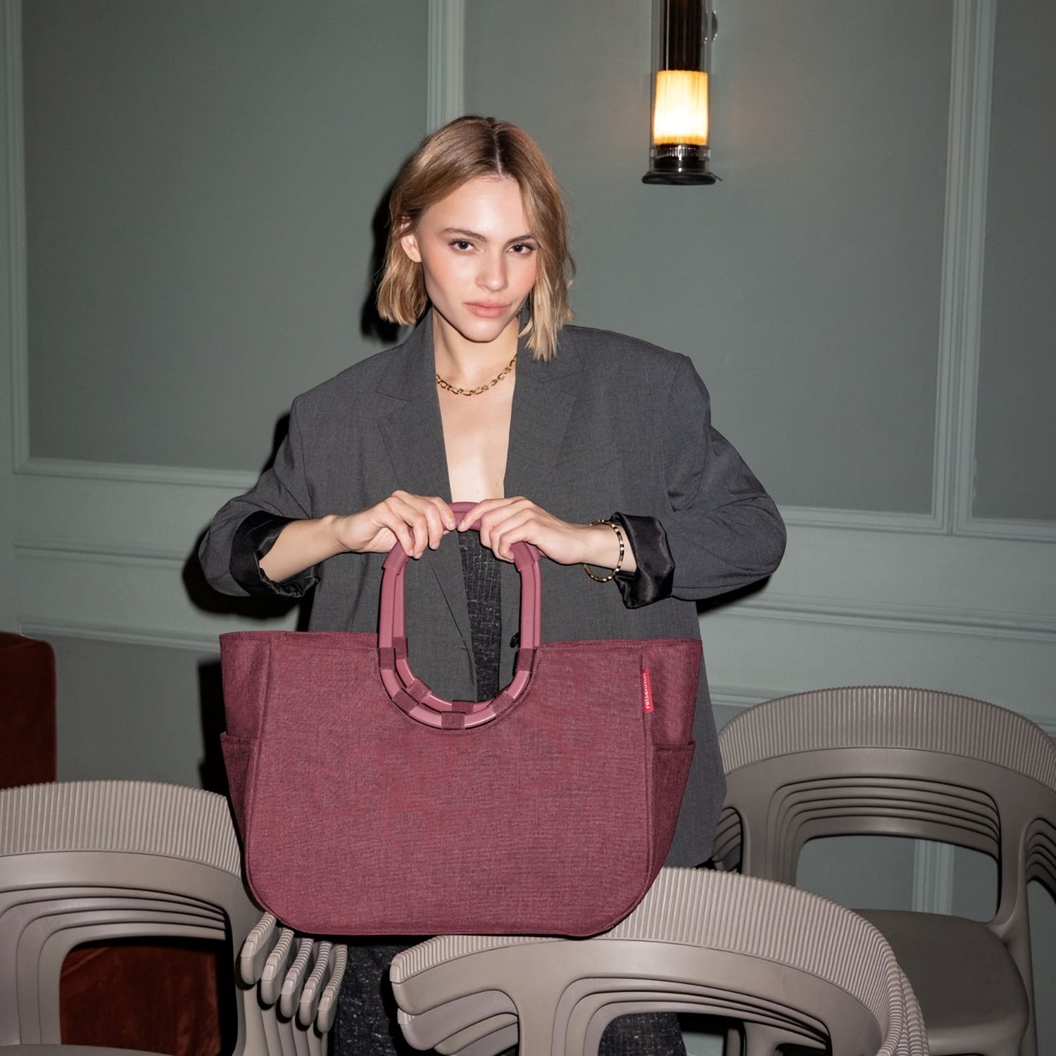 Reisenthel LOOPSHOPPER L, twist maroon Torba