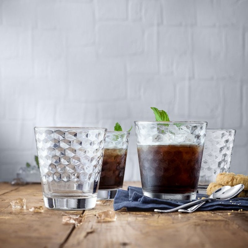 WMF CoffeeTime zestaw kubkw szklanych ze struktur plastra miodu, 4 szt.