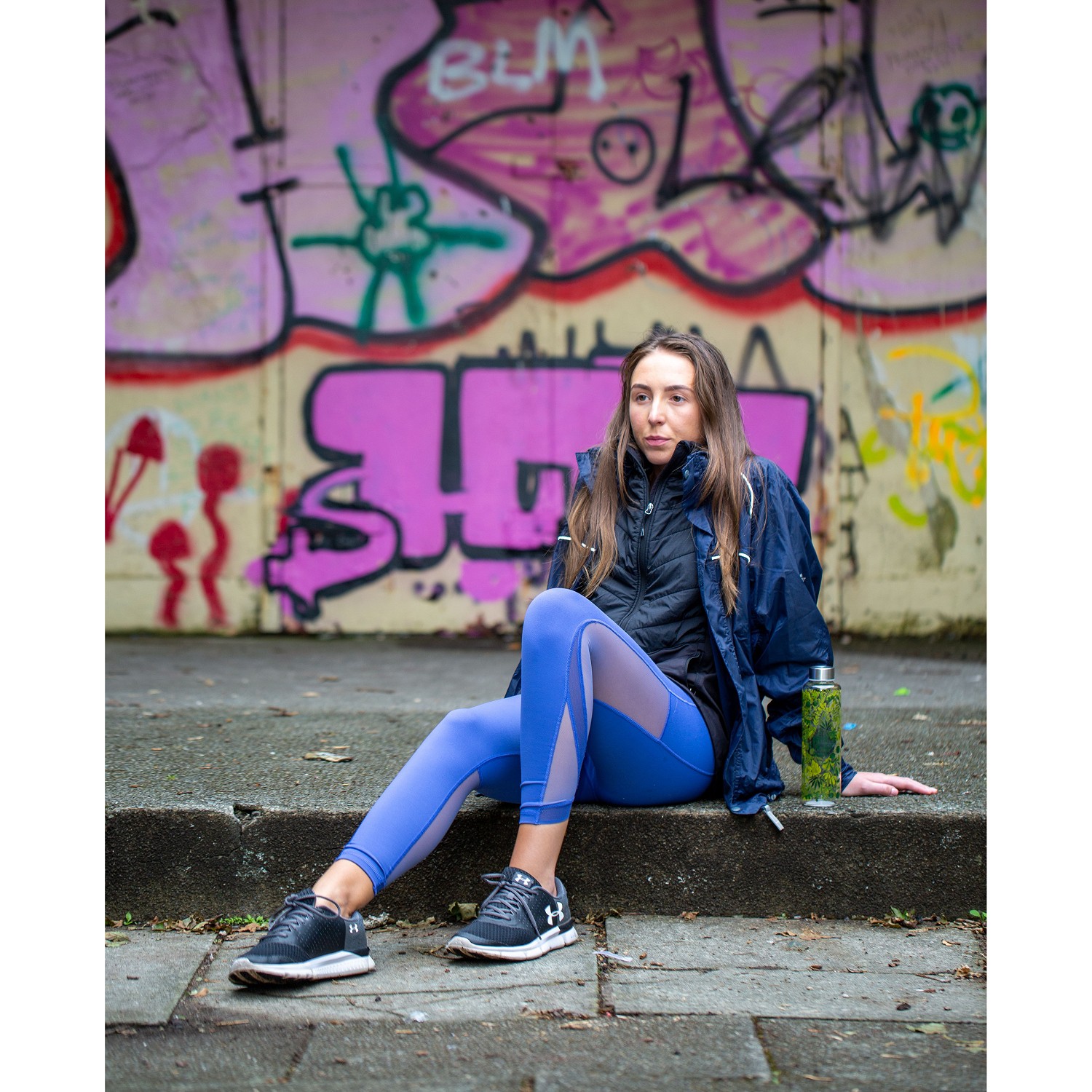 TYPHOON Green New Black Butelka szklana