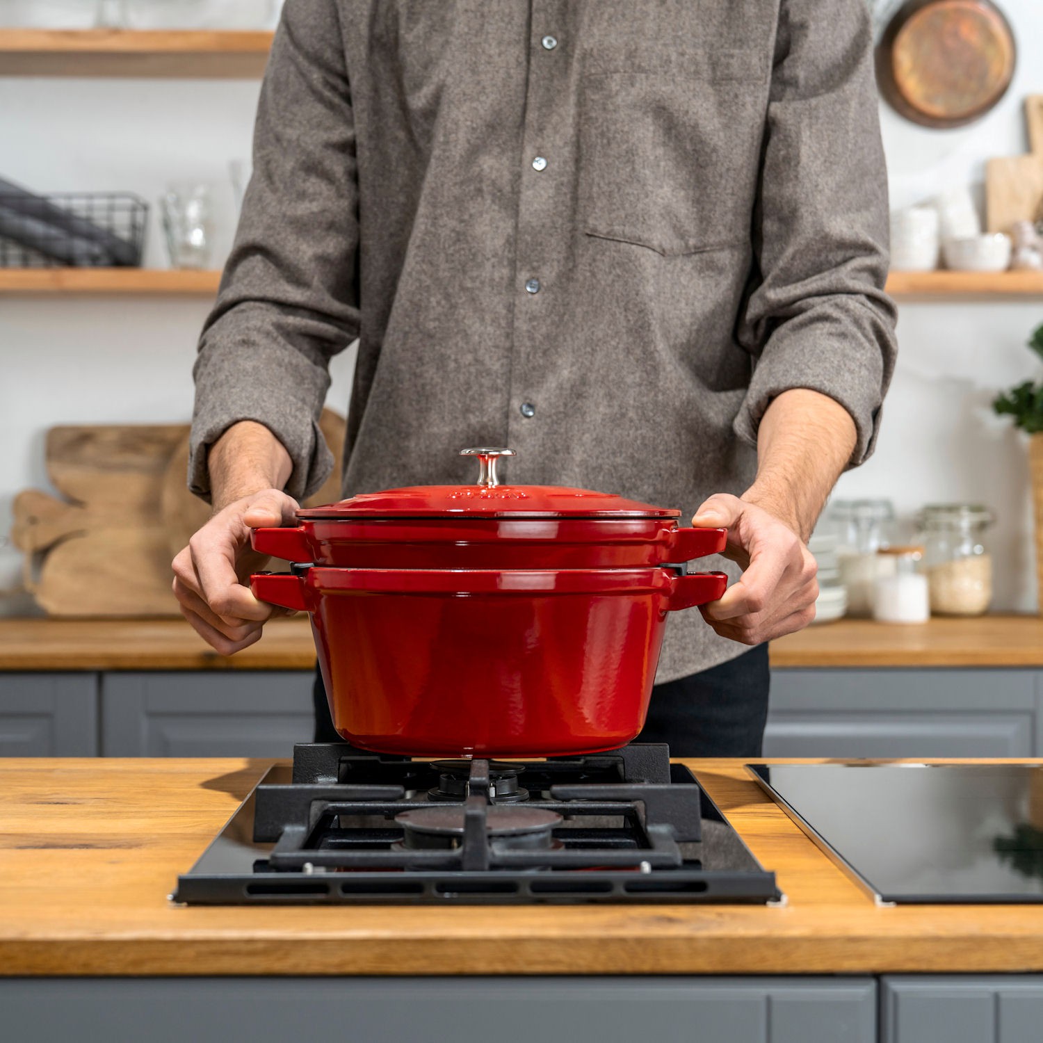 Staub zestaw 2 naczy i pokrywka