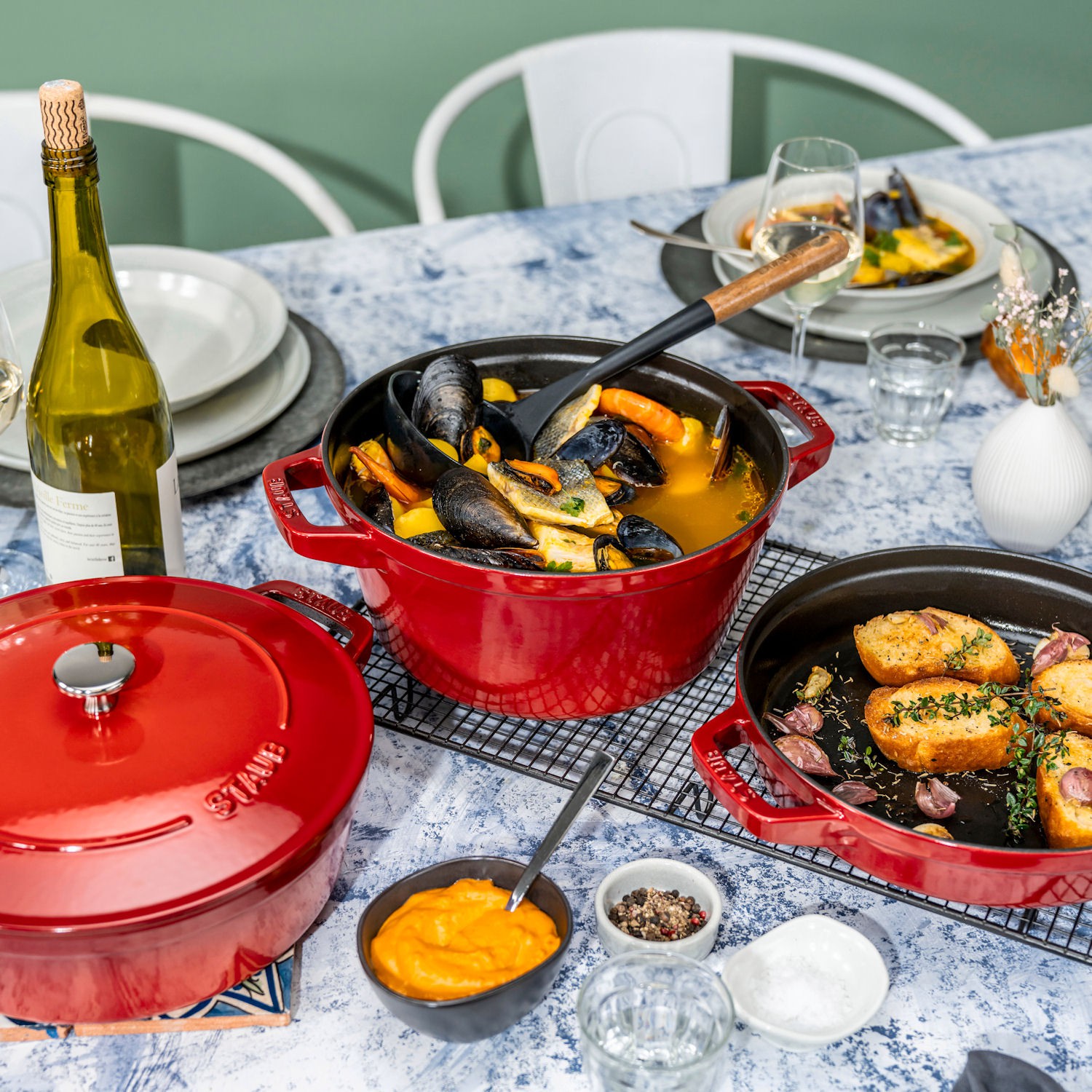 Staub zestaw 2 naczy i pokrywka