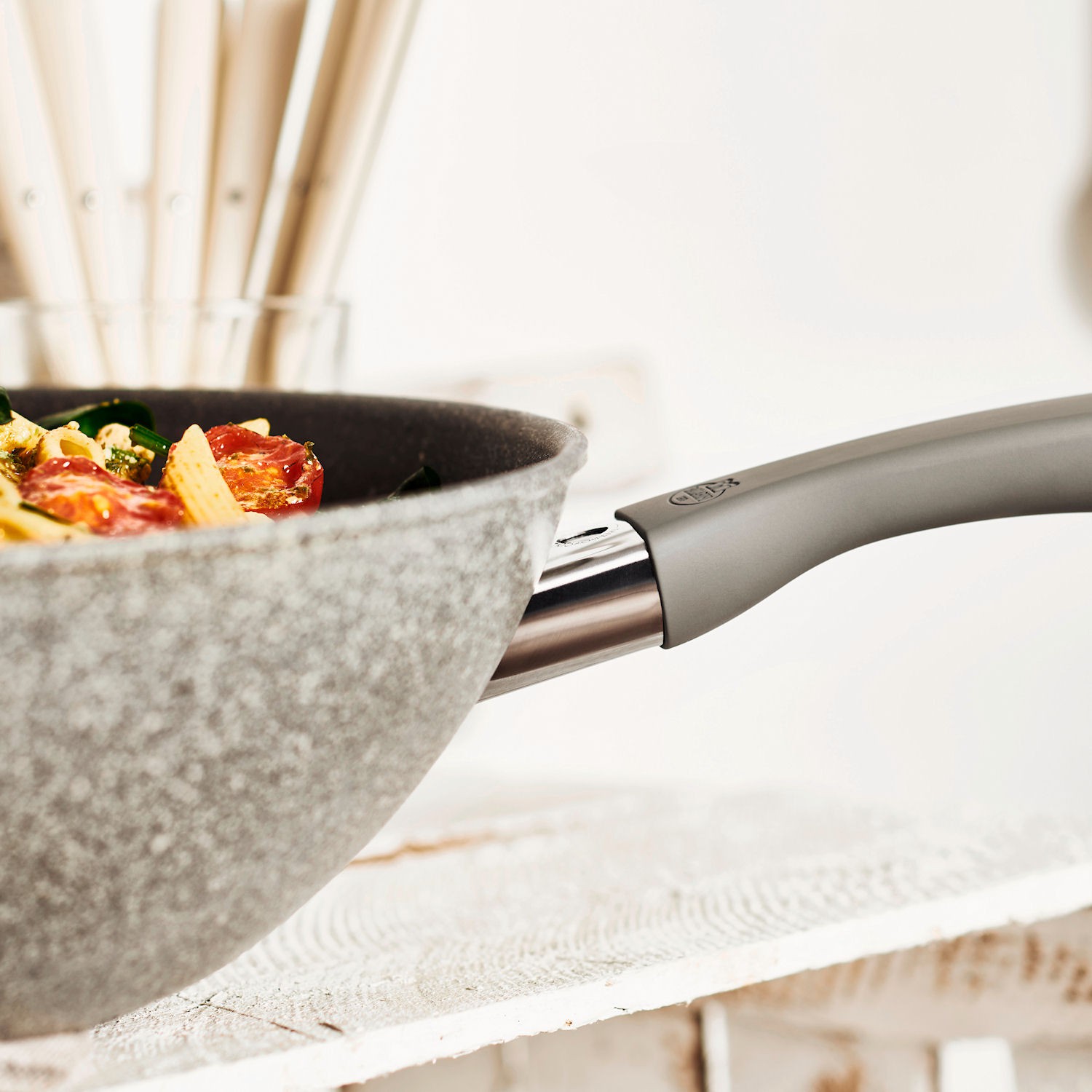 Ballarini Murano wok z kutego aluminium bez pokrywy