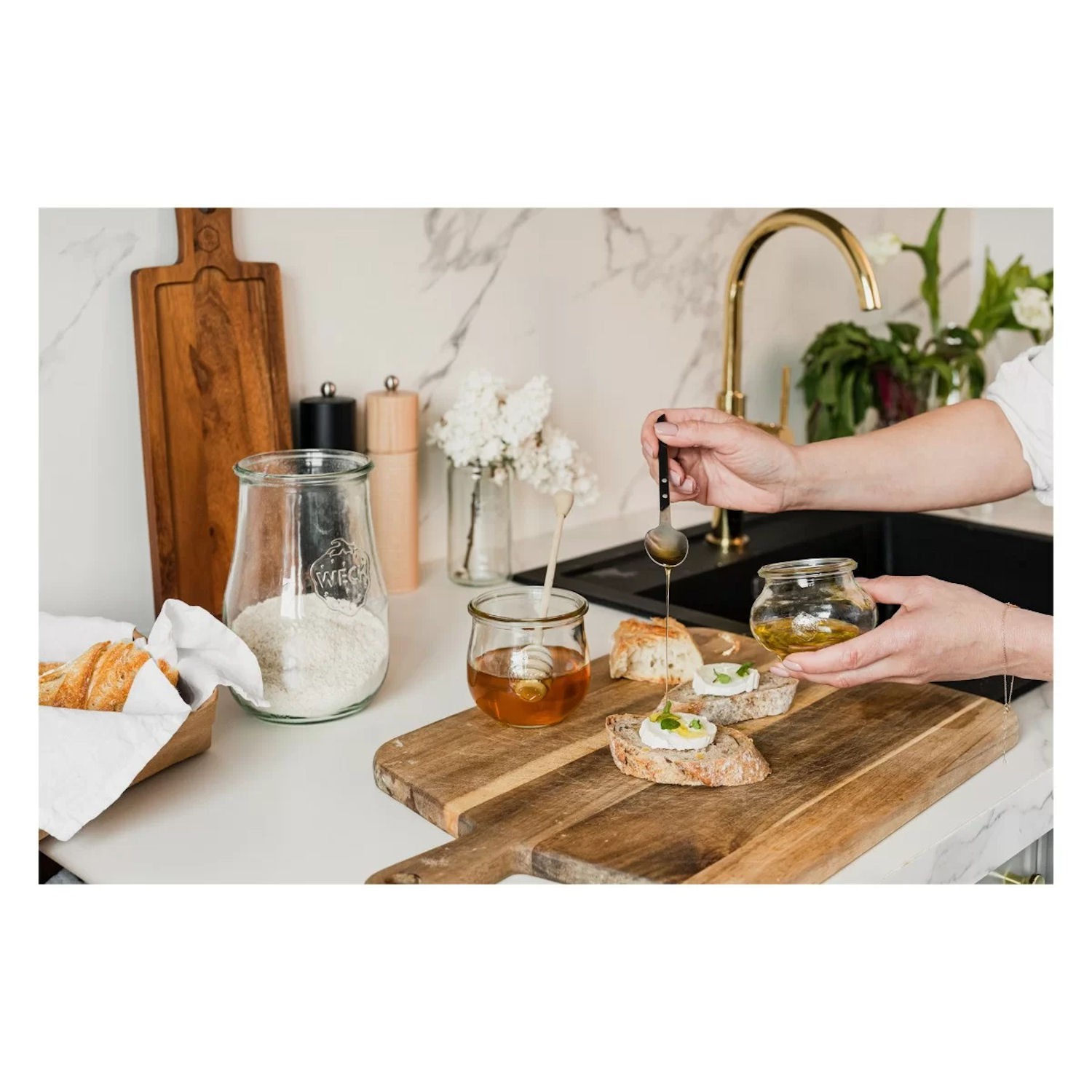 Weck TULIP zestaw 4 soikw bez pokrywki