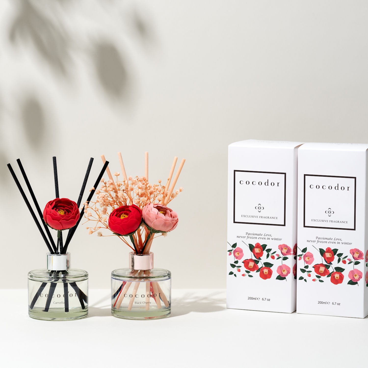 Cocodor Lovely Peony dyfuzor zapachowy, prawdziwe kwiaty i sztuczne kwiaty
