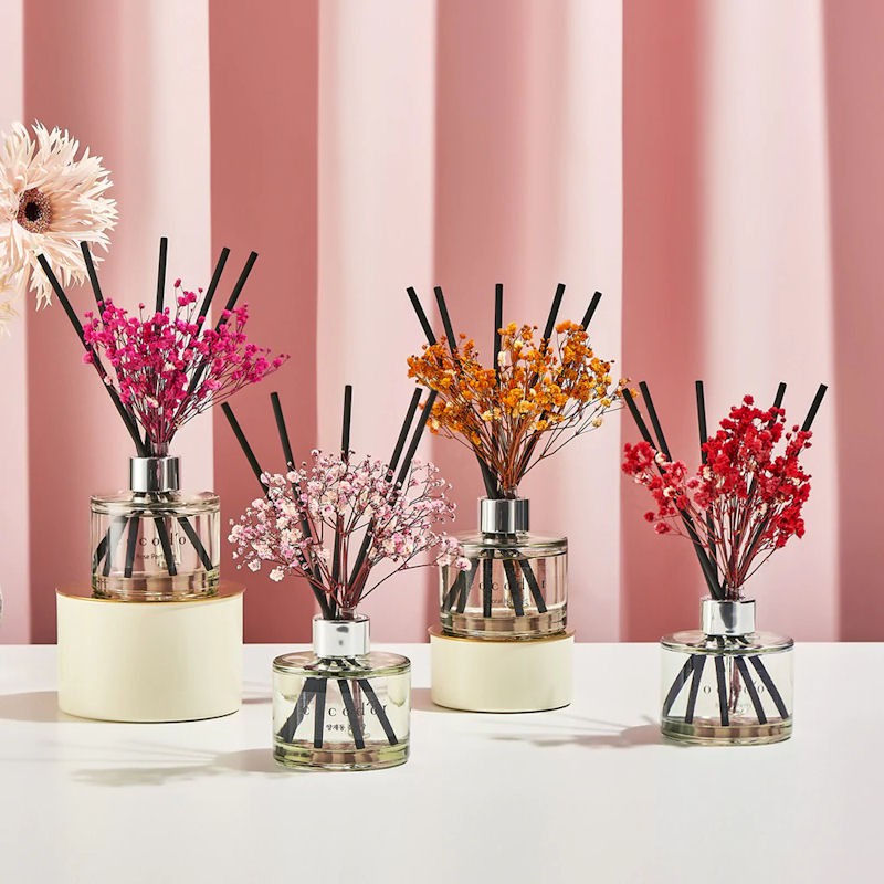 Cocodor Rose Perfume dyfuzor zapachowy z patyczkami i prawdziwymi kwiatami