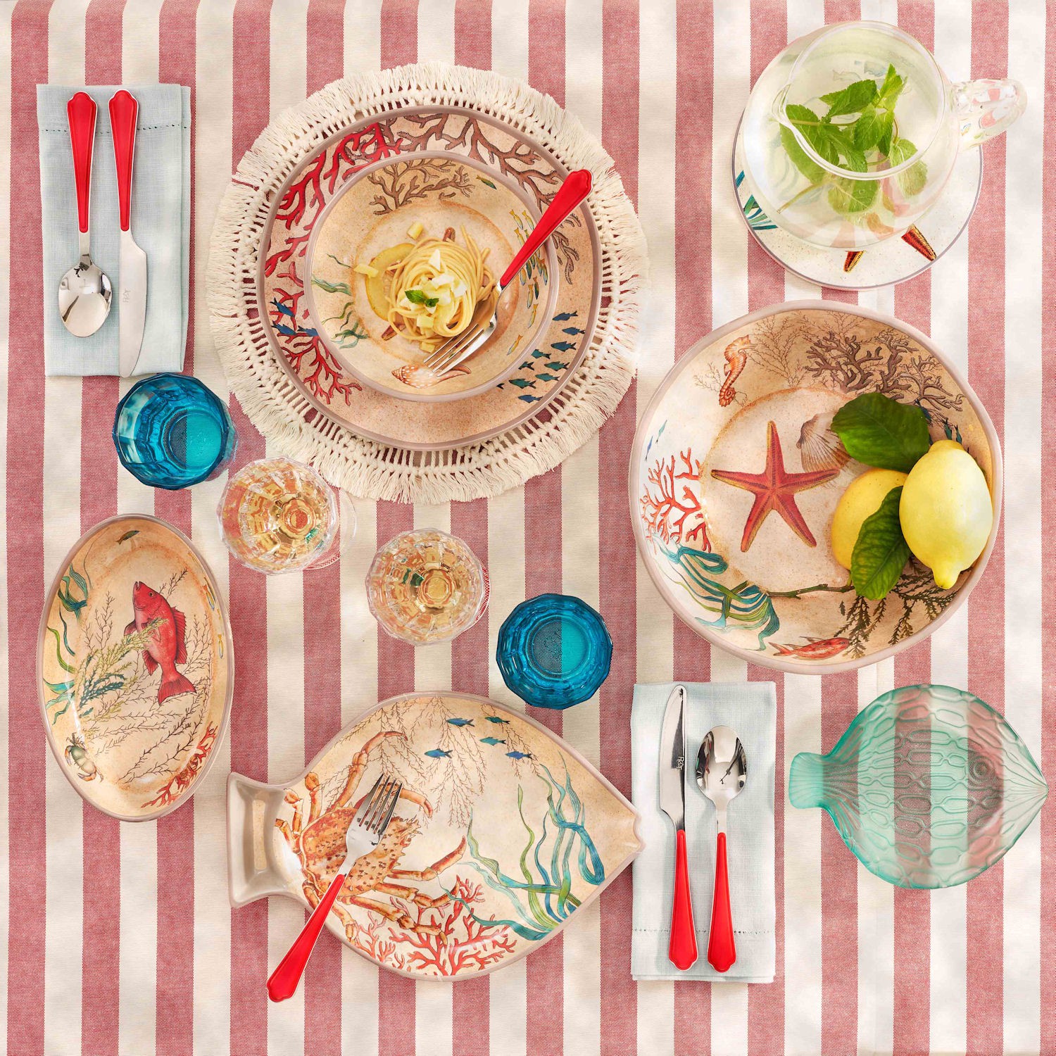 Rose Tulipani Sea Life zestaw 2 talerzy do sa�atek