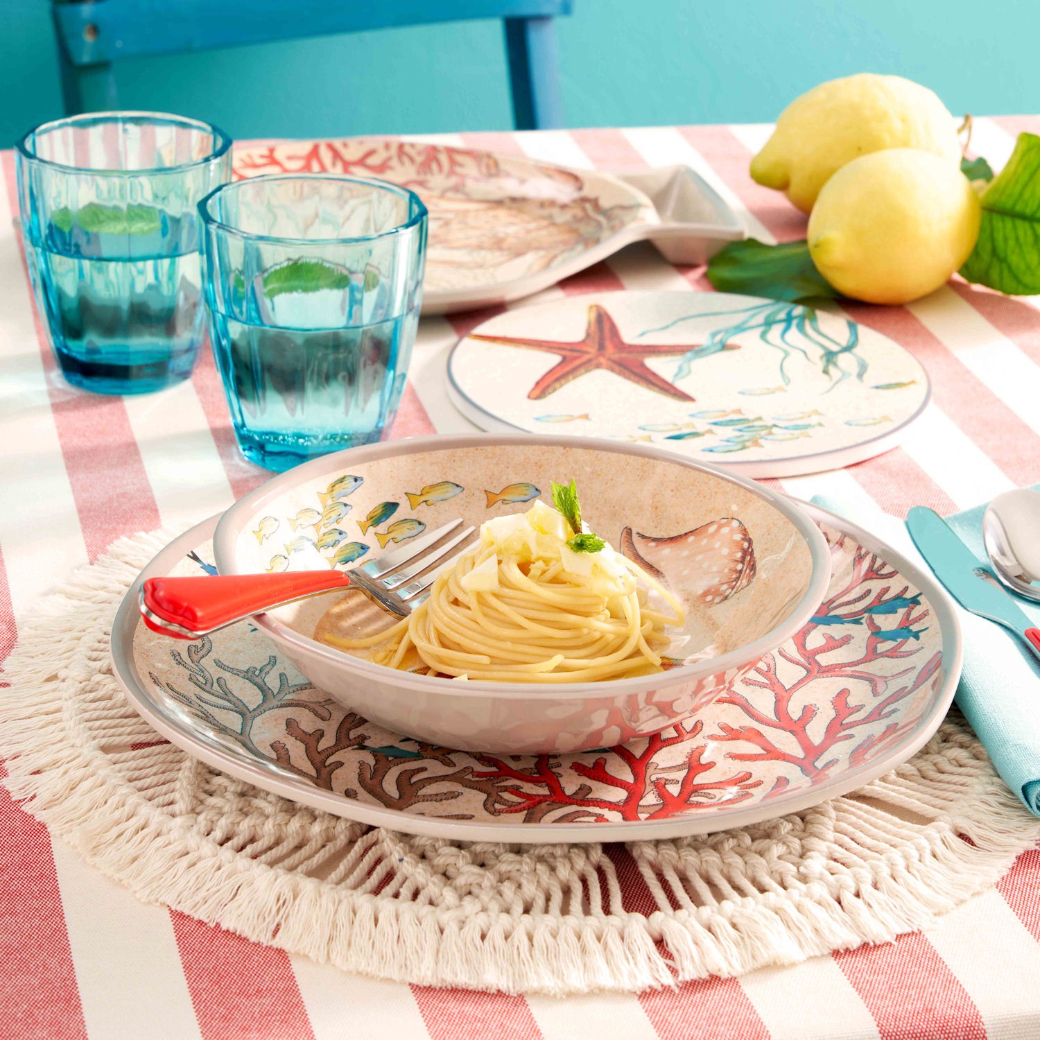 Rose Tulipani Sea Life zestaw 2 talerzy do sa�atek