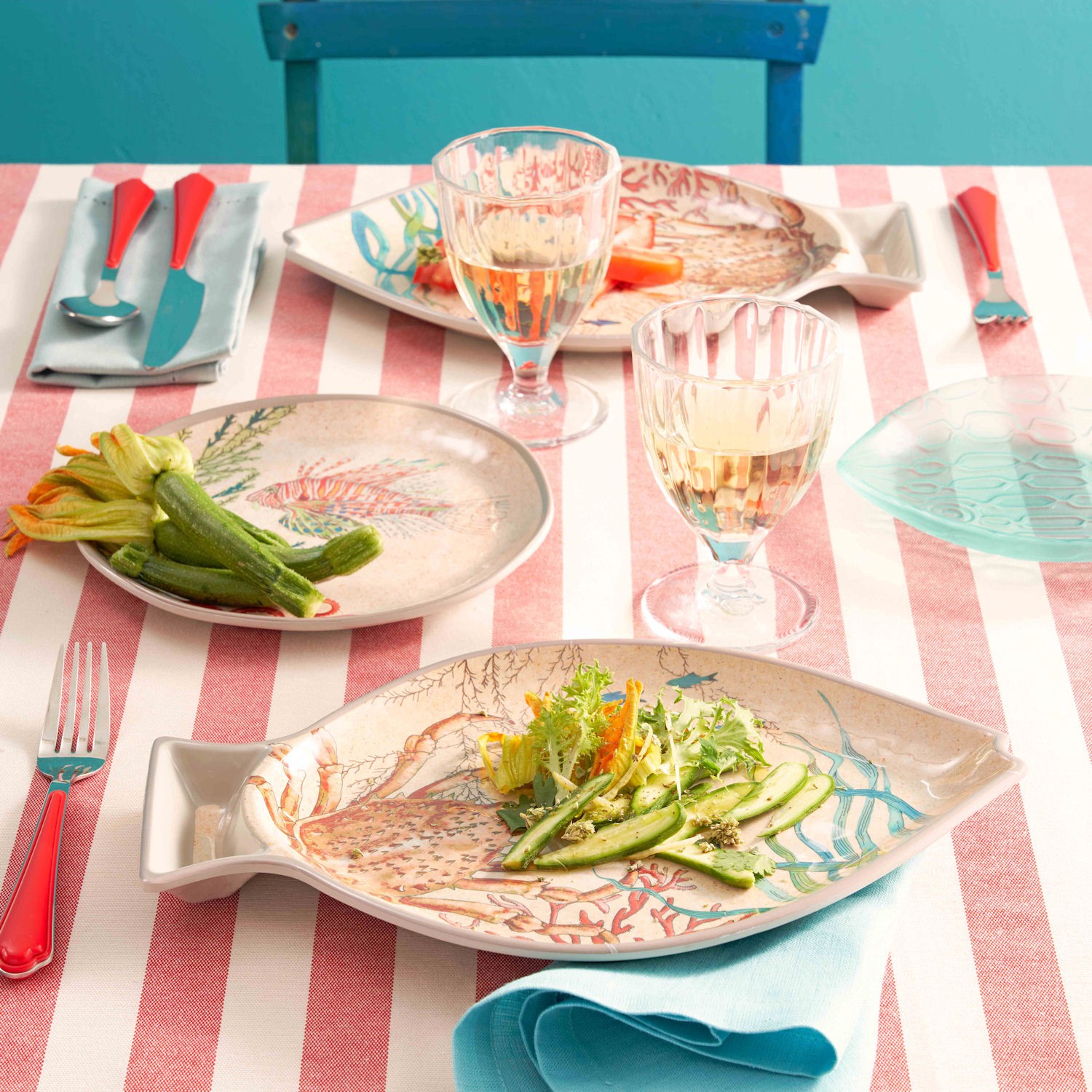 Rose Tulipani Sea Life zestaw 2 talerzy do sa�atek