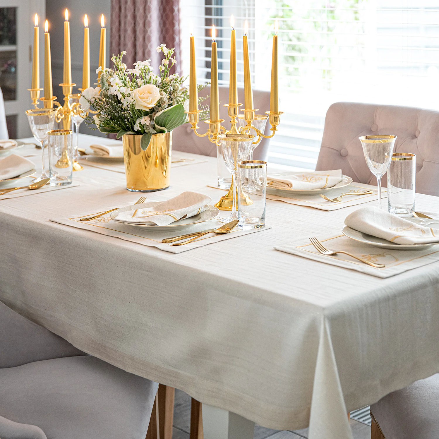 Roseberry Home Goldenline serwetki, 4 sztuki