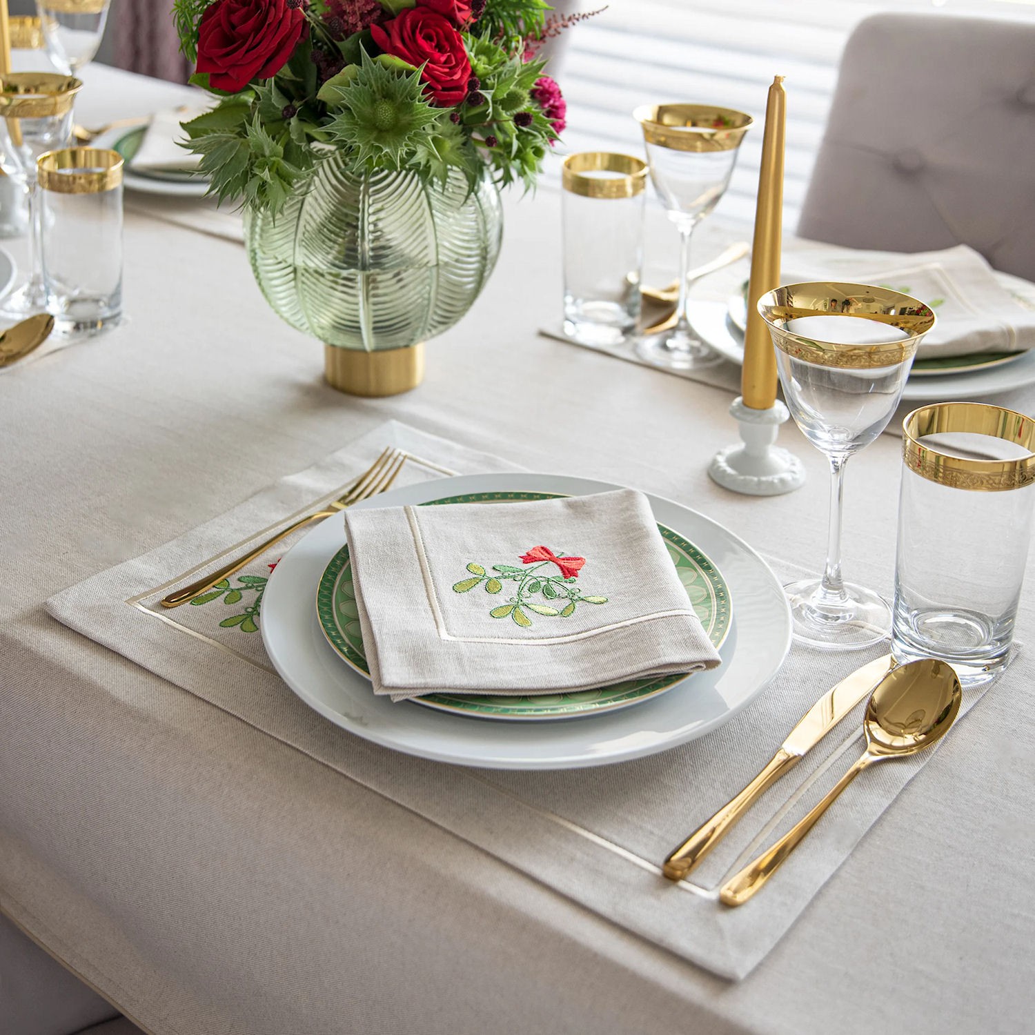 Roseberry Home Mistletoe Mirha serwetki, 4 sztuki