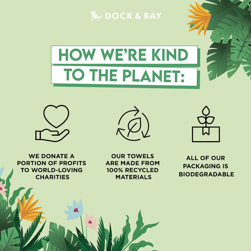 Dock & Bay Kamari Charcoal XL Rcznik plaowy, szybkoschncy czarny