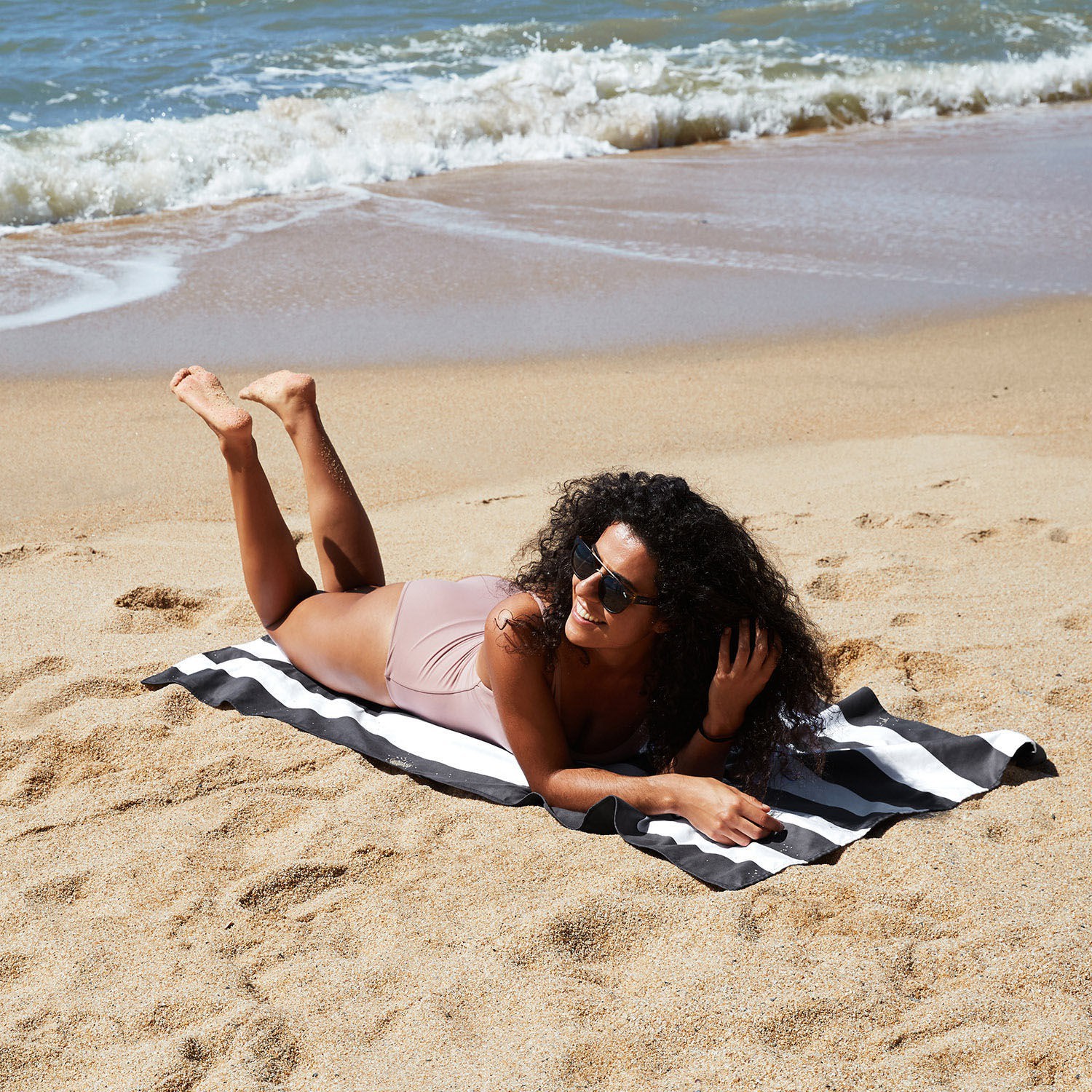 Dock & Bay Kamari Charcoal XL Rcznik plaowy, szybkoschncy czarny