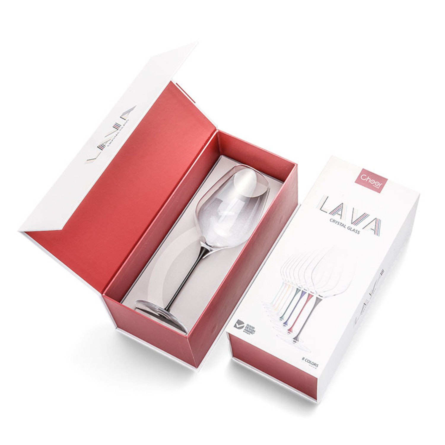 Cheer Moda Lava Glass Zestaw kieliszkw do wina