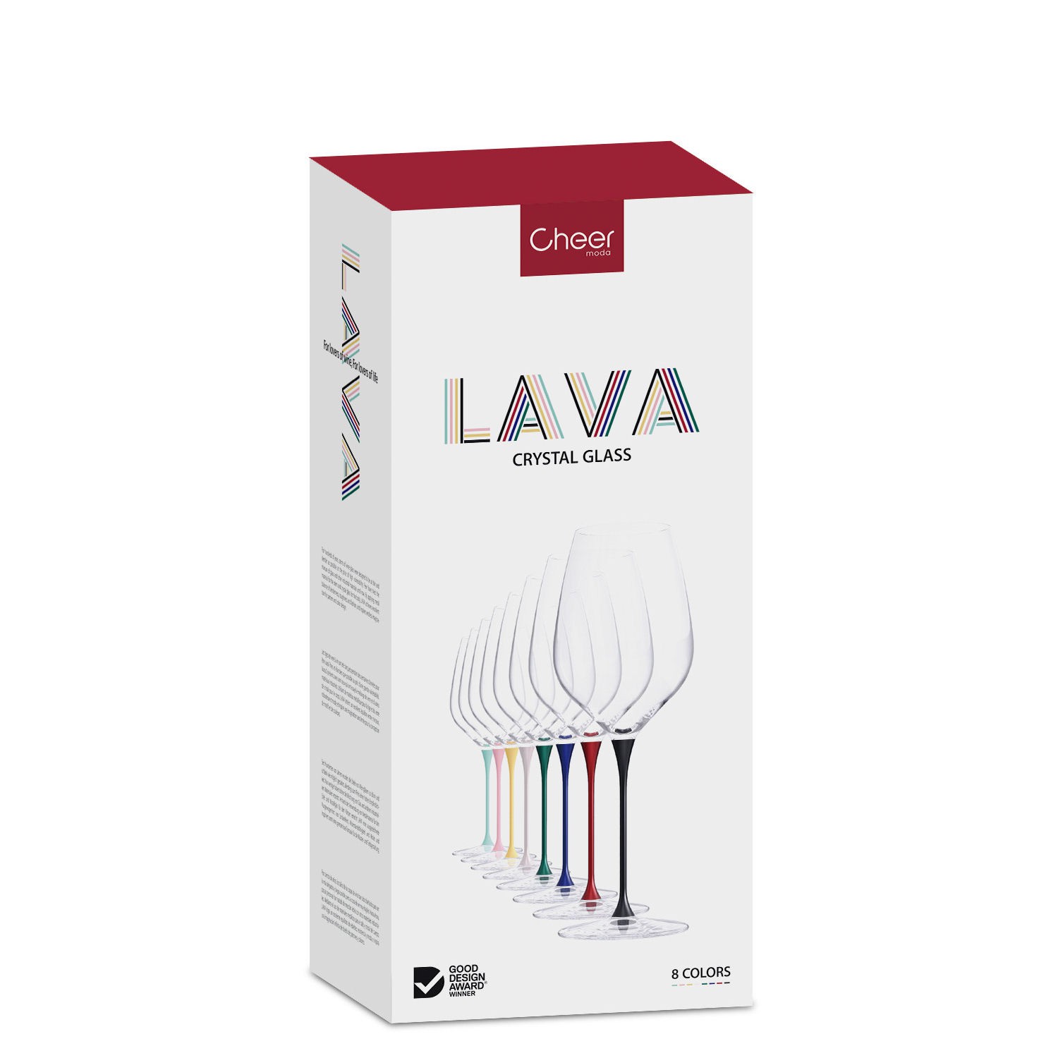 Cheer Moda Lava Glass Zestaw kieliszkw do wina