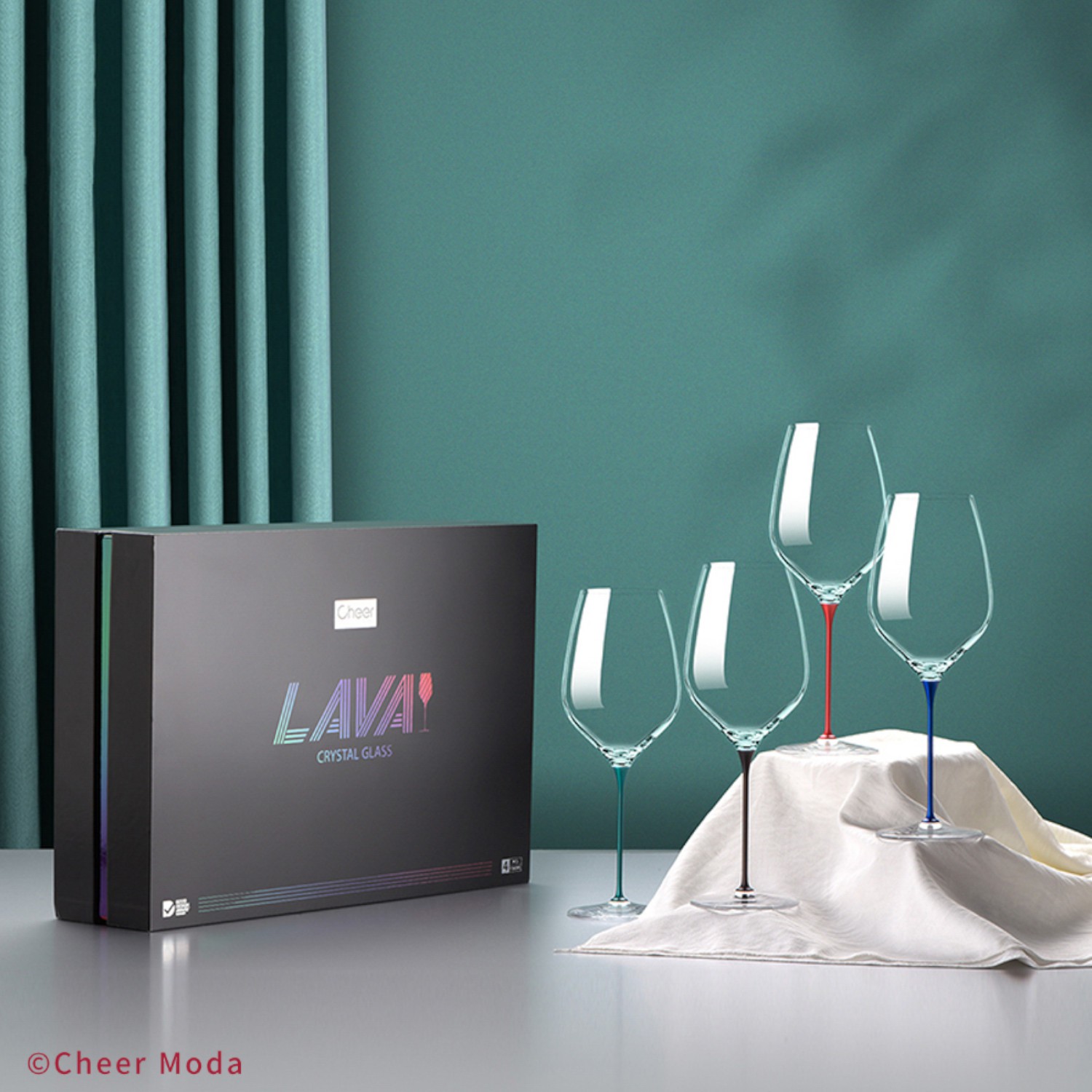 Cheer Moda Lava Glass Zestaw kieliszkw do wina