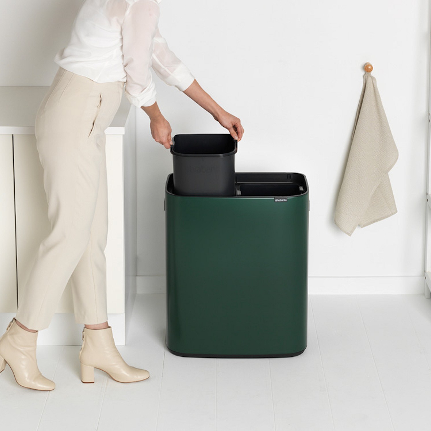 Brabantia Bo Touch Bin kosz na mieci z dwoma pojemnikami