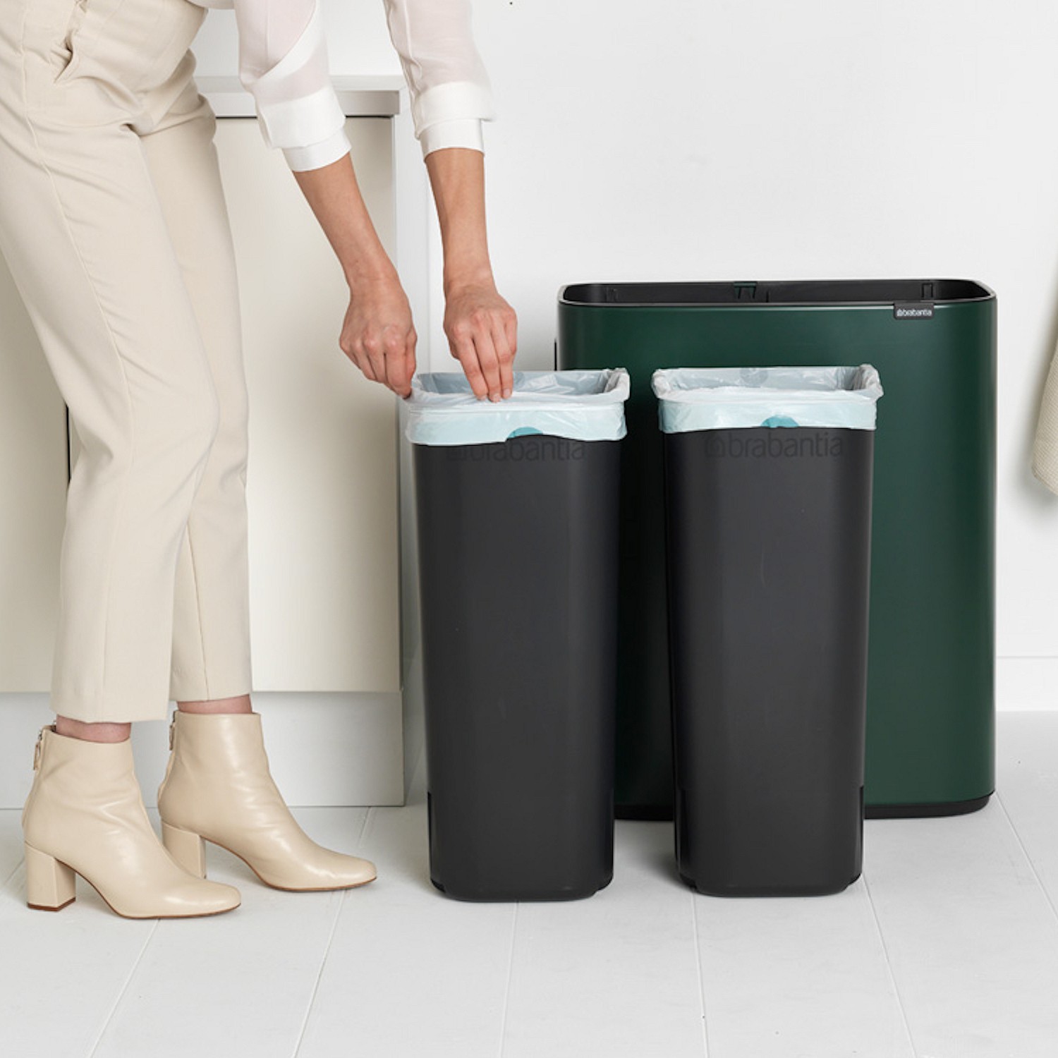 Brabantia Bo Touch Bin kosz na mieci z dwoma pojemnikami