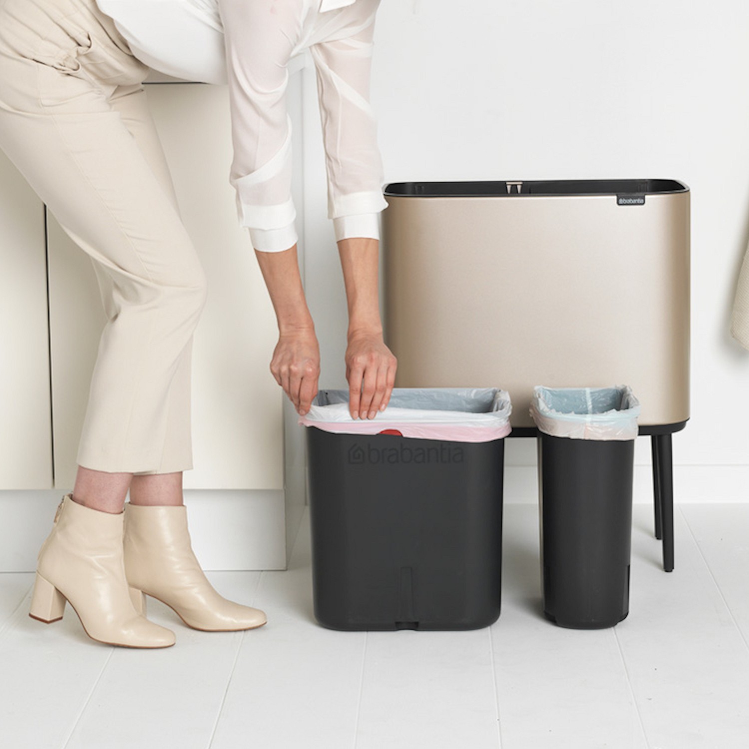 Brabantia BO Touch Bin kosz na mieci z dwoma pojemnikami