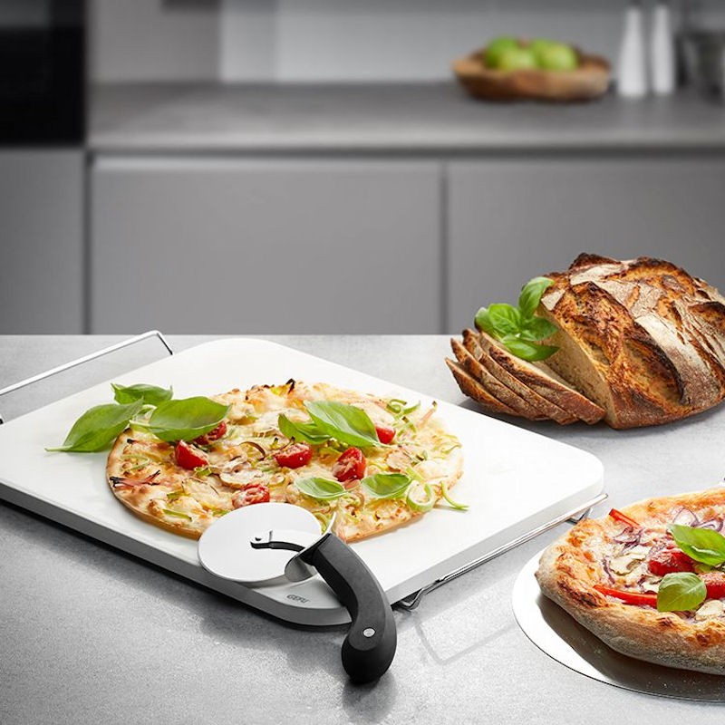 GEFU DARIOSO zestaw n do pizzy oraz kamie ze stojakiem prostoktnym