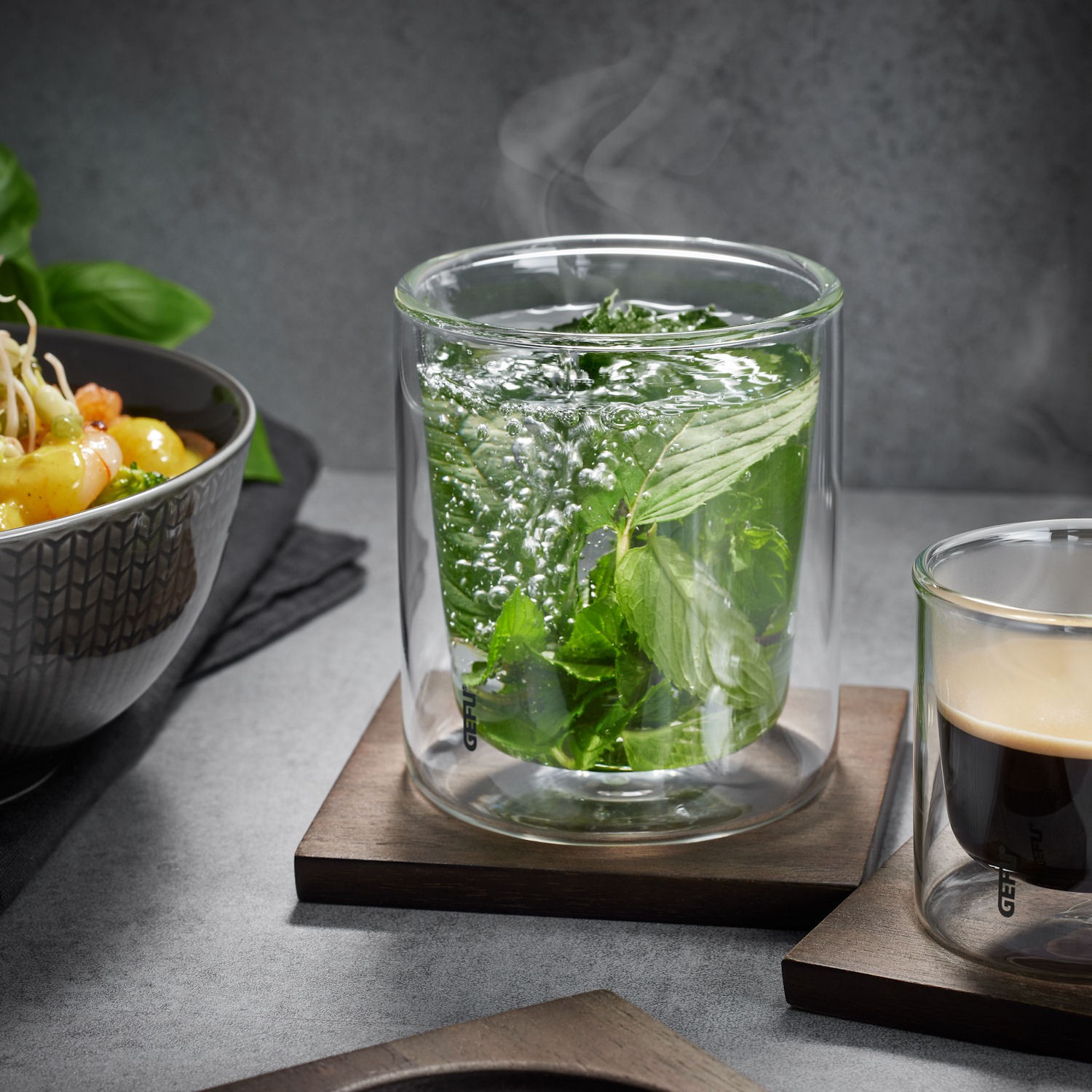 GEFU MIRA zestaw 2 podstawek do szklanek S