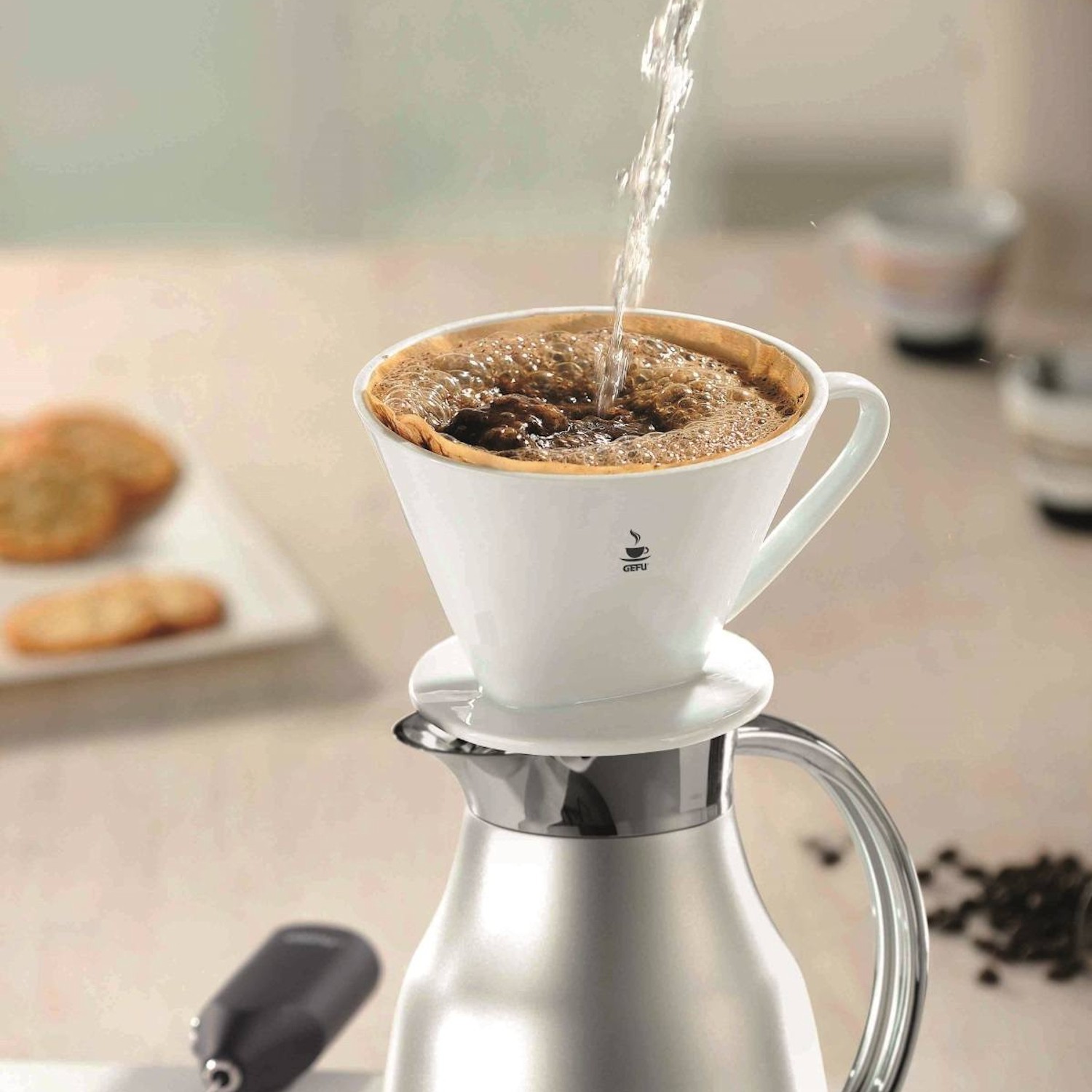 GEFU Sandro Zaparzacz do kawy porcelanowy, rozmiar 4
