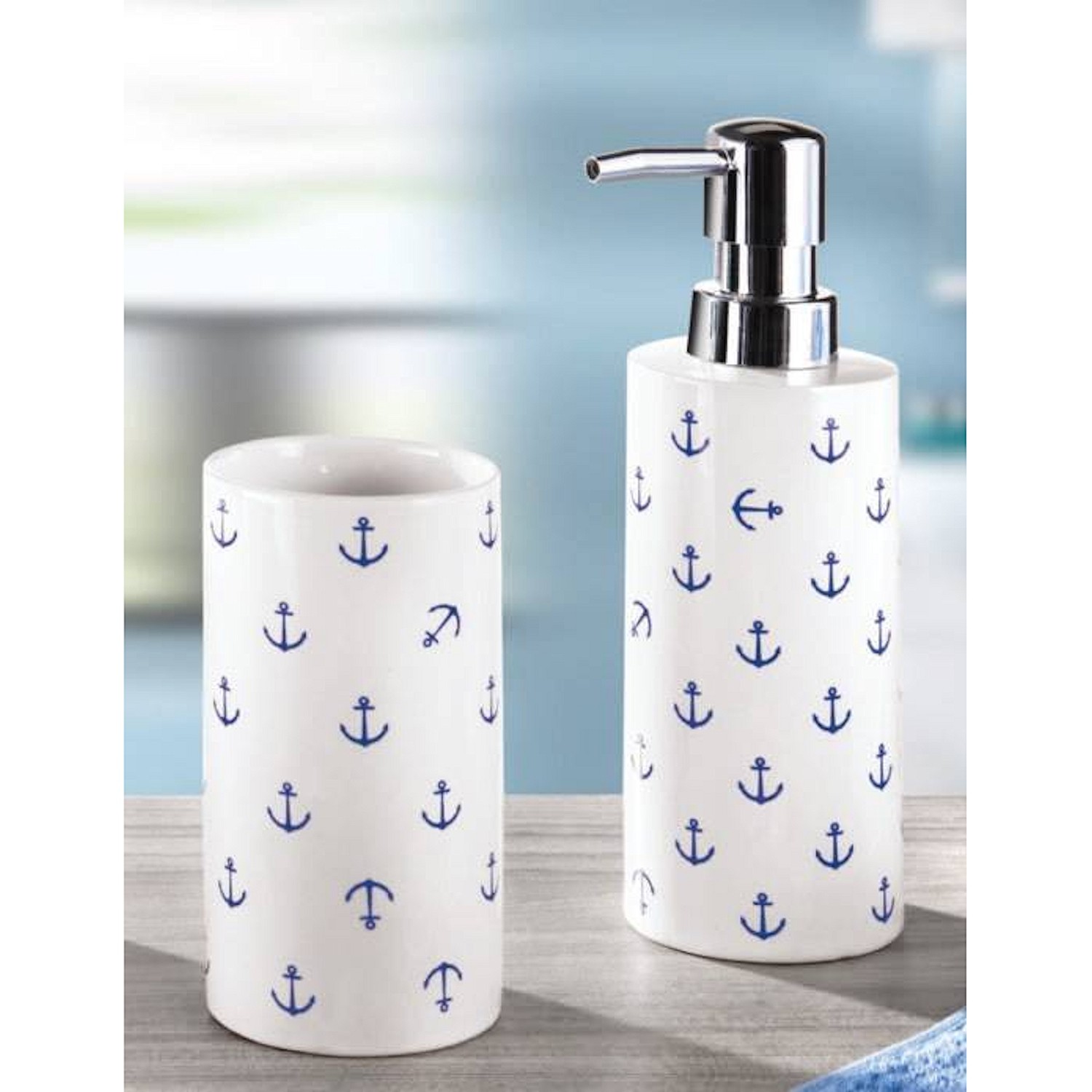 Kleine Wolke Anchor Dark Blue Kubek na szczoteczki