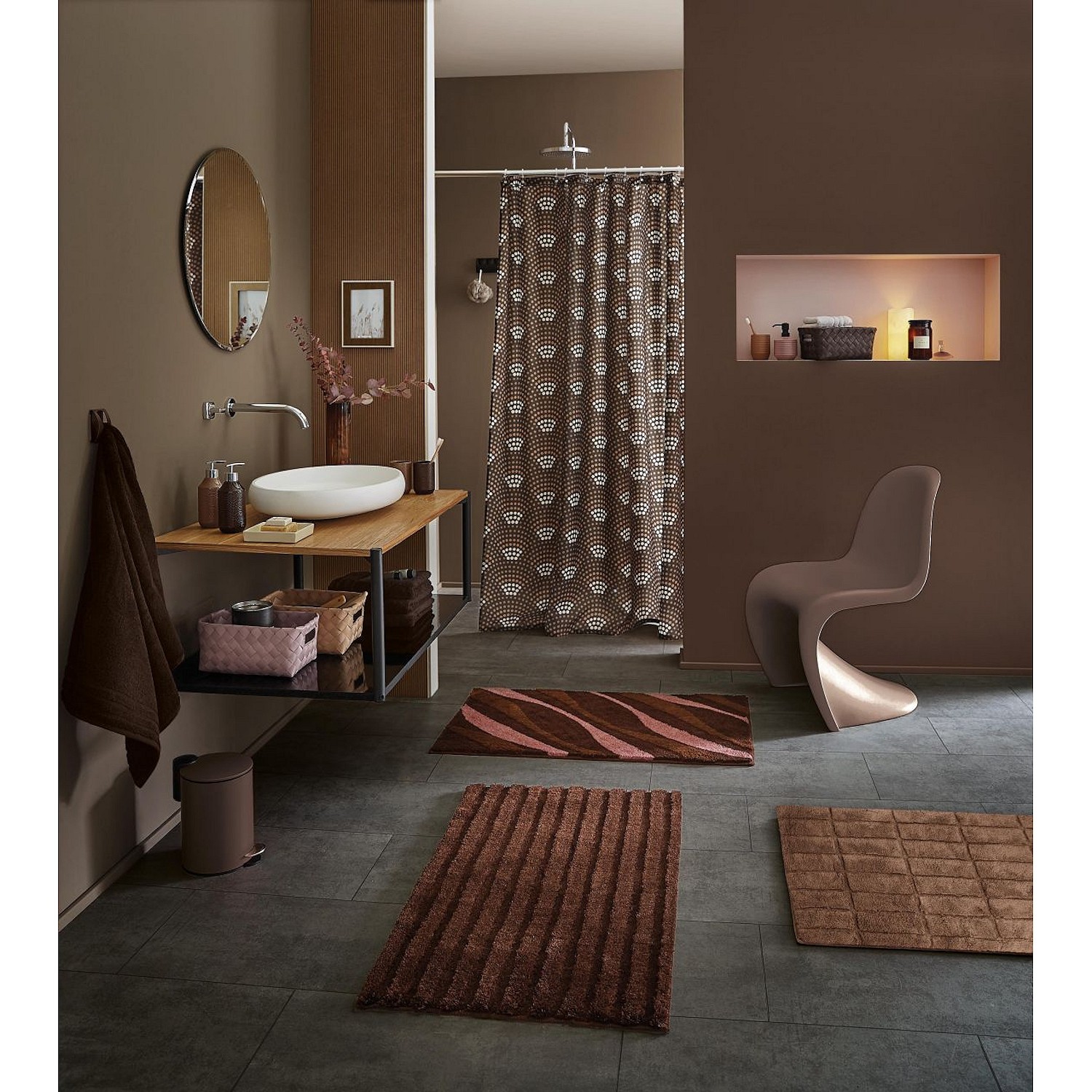 Kleine Wolke Cord Nutbrown Dywanik azienkowy