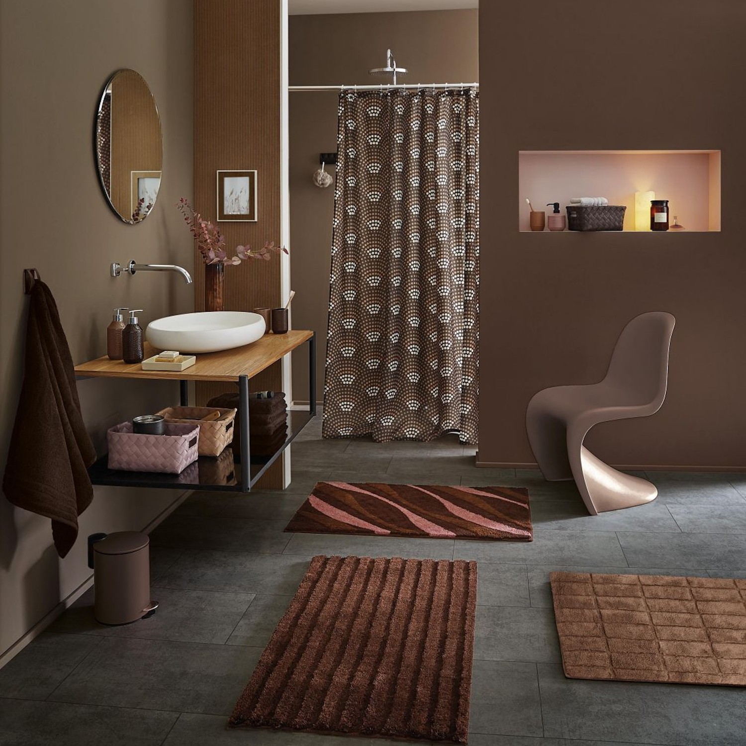 Kleine Wolke Cord Nutbrown Dywanik azienkowy