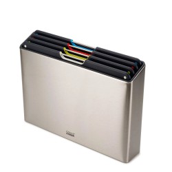 Joseph Joseph Folio Steel Zestaw 4 desek do krojenia w matowym wykoczeniu