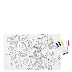 Guzzini Traffic Podkadka pod talerz z 4 flamastrami