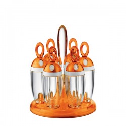 Guzzini Latina obrotowy stojak z pojemnikami, pomara�czowy