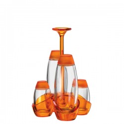 Guzzini Murano zestaw do przypraw, pomara�czowy