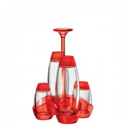 Guzzini Murano zestaw do przypraw, czerwony