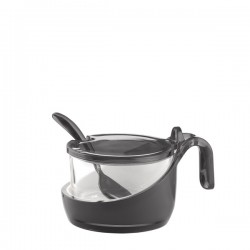 Guzzini Mirage cukiernica z �y�eczk�, ciemnoszara